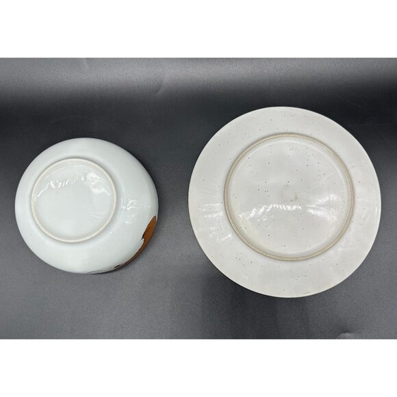 Vintage Childs Plate Bowl Set Blue Shoes Fred Roberts Interpur Japan Kitschy 70s - Picture 5 of 10